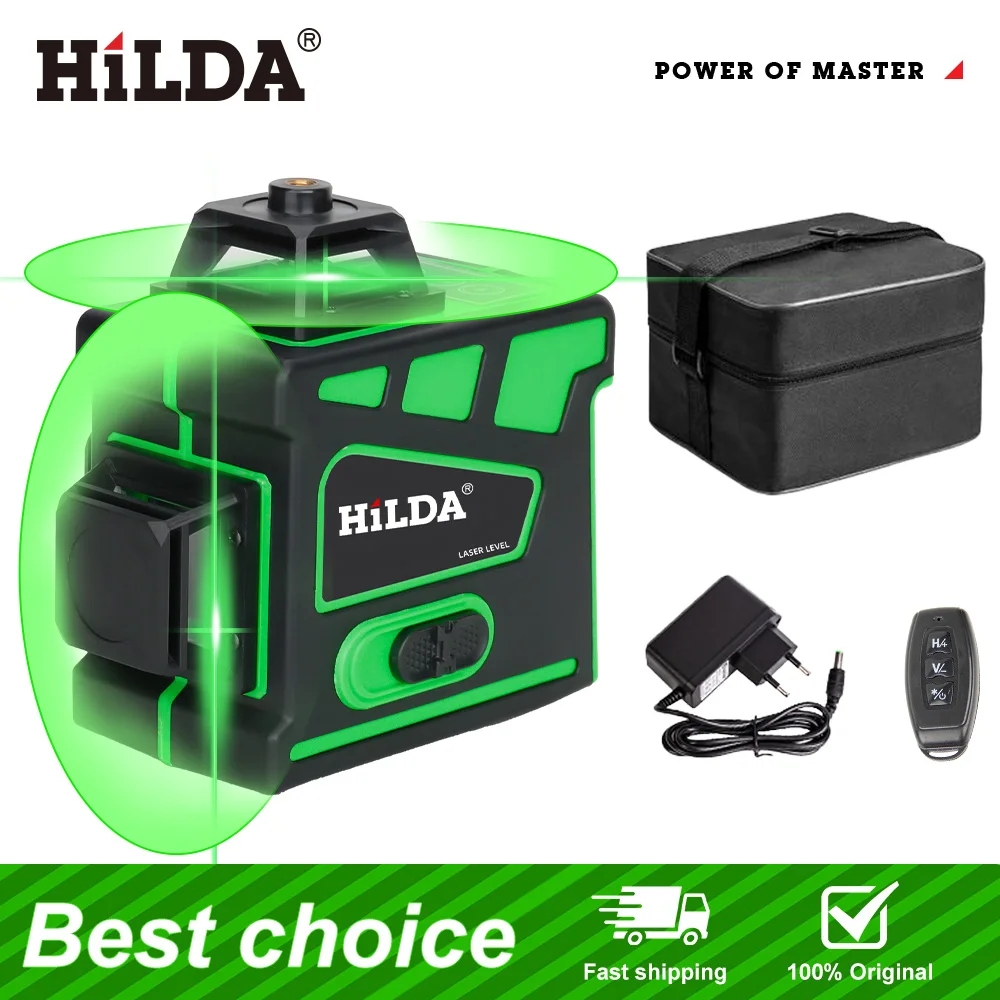 Laser Level 16 Lines 4D Green - Nível a Laser HILDA 16/12 Linhas