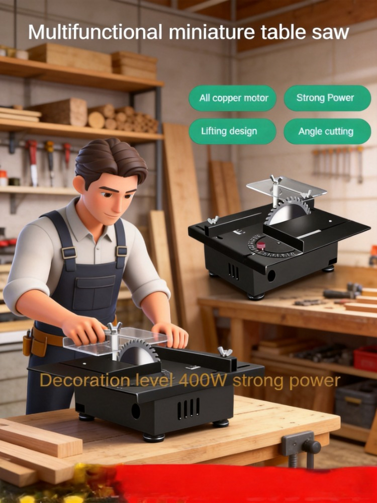 Serra de mesa mini de 400W par - Mini Table Saw For Woodworking avaliação e preço