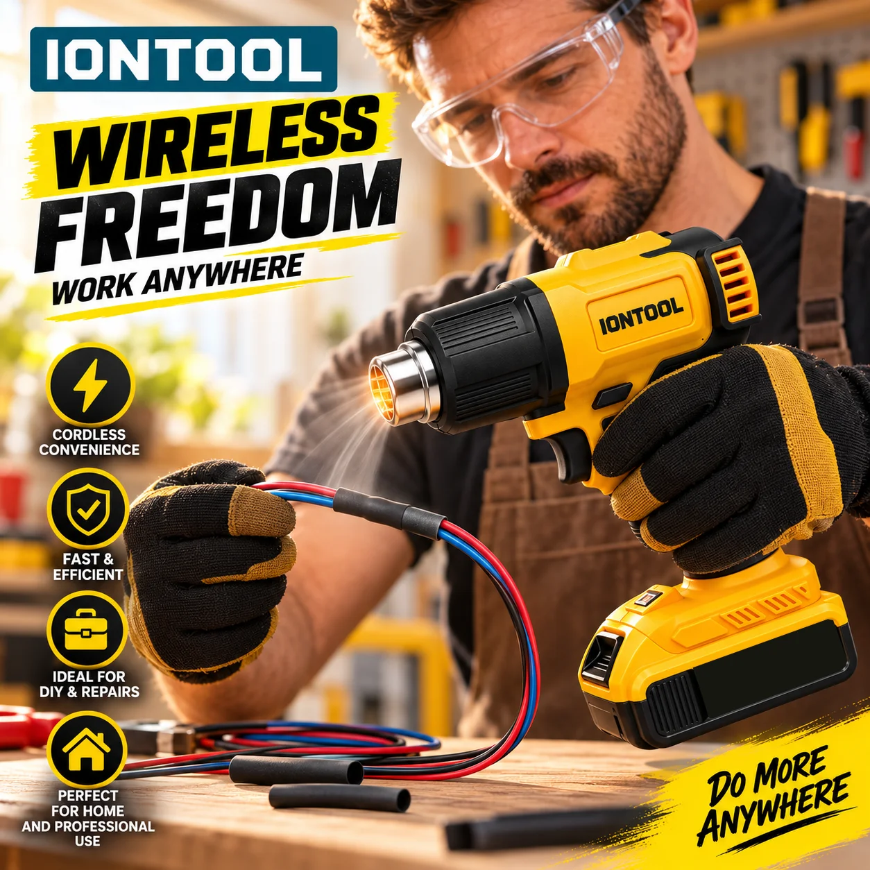 Pistola de Calor Sem Fio IONTO - Cordless Heat Gun For Shrink Tubing avaliação e preço