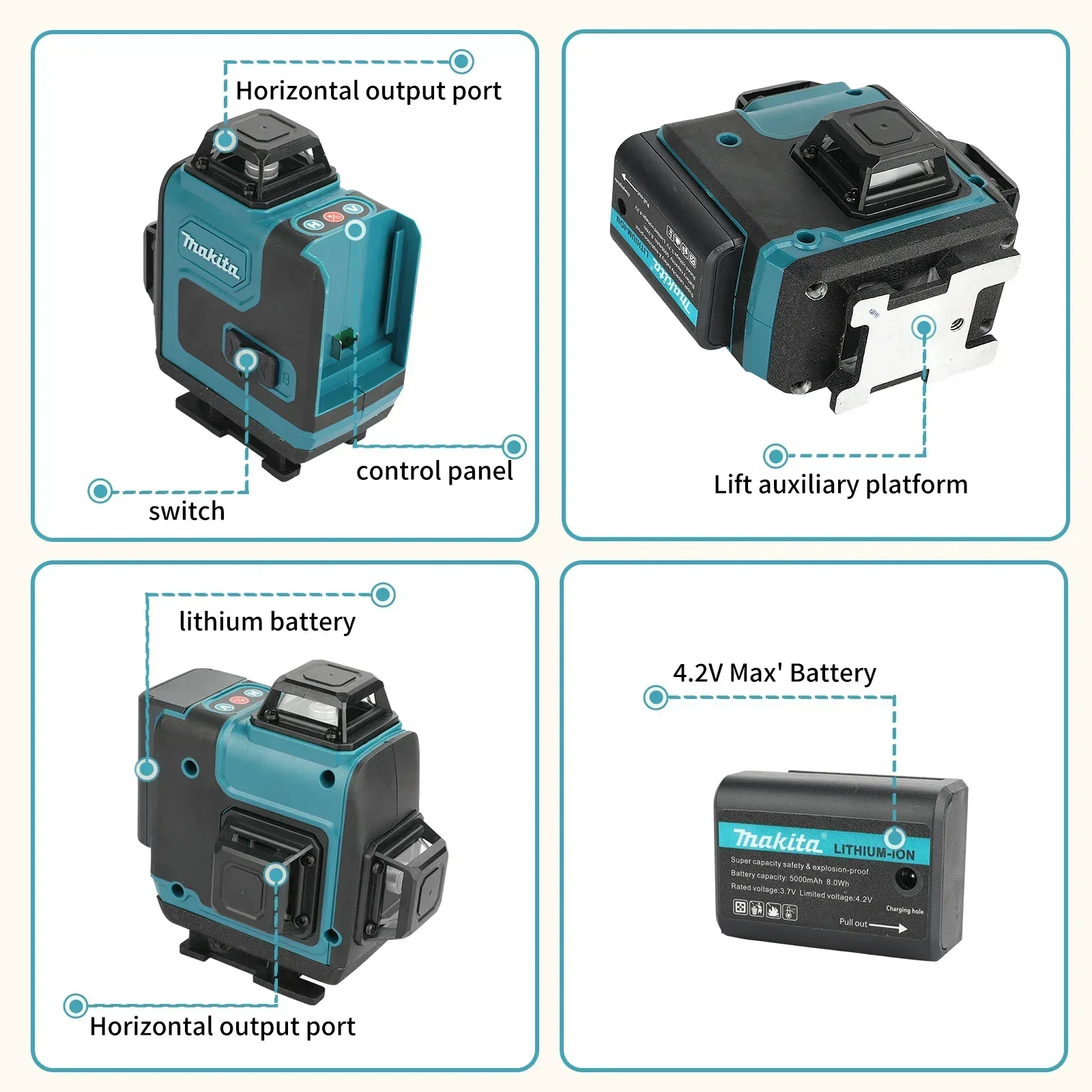 Bateria Makita 40V 5.0Ah Max,  - Laser Level 16 Lines 4D Green avaliação e preço